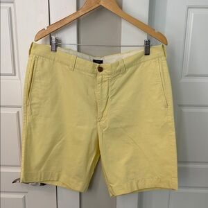 LIKE NEW JCrew Sunwashed Oxford Linen Shorts - Butter Yellow